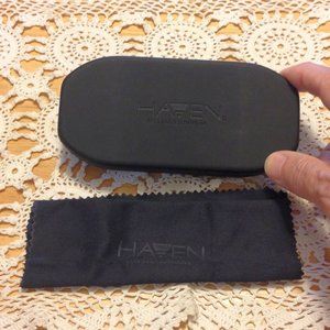 Haven Fits Over Sunwear glasses case with cleaning cloth